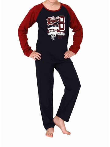 NORMANN langarm Schlafanzug Pyjama Basketball - 77464 in navy