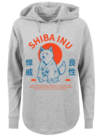 F4NT4STIC Oversized Hoodie Japanischer Shiba Inu Hund in grau