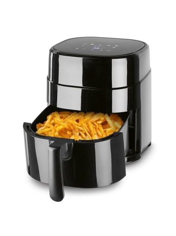 Gourmet Maxx Heißluft-Fritteuse Digital 4,5l 1400W schwarz mit Farbdisplay oben Schwarz
