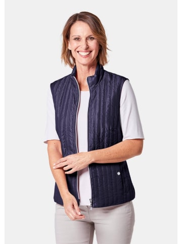 GOLDNER Leichte Steppweste mit Stehkragen in marine