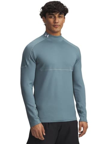 Under Armour Longsleeve "Cold Weather Grid Mock Longsleeve" in Blau