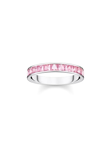Thomas Sabo Ring Pinke Steine Pavé in silber, pink