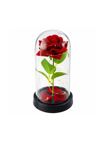 Wisam® Ewige Rose Glaskuppel LED Kristall 21,5 cm Deko