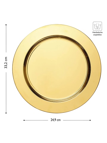 Echtwerk 2 er-Set Platzteller-Set aus hochwertigem Edelstahl in Gold