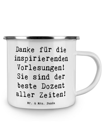 Mr. & Mrs. Panda Reisebecher Spruch Bester Dozent mit Spruch in Weiß