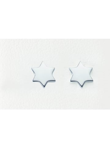 Adeliás Damen 925 Silber Ohrringe / Ohrstecker Stern in silber