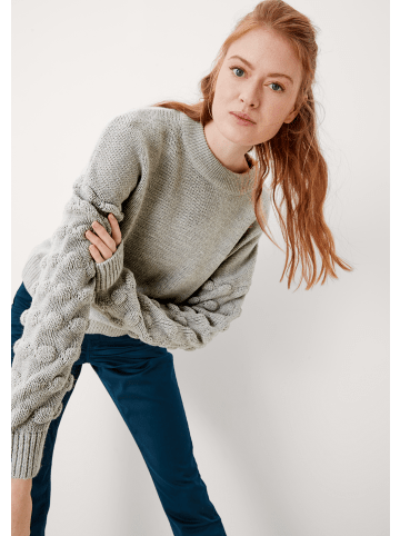 QS Pullover langarm in Grau