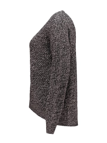 Hailys Grobstrick Pullover V-Ausschnitt Swaeter Pi44pa in Schwarz