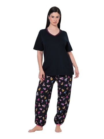 Ulla Popken Pyjama in schwarz