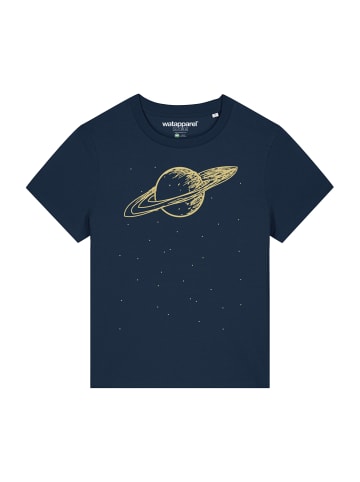 wat? Apparel T-Shirt Saturn in Dunkelblau