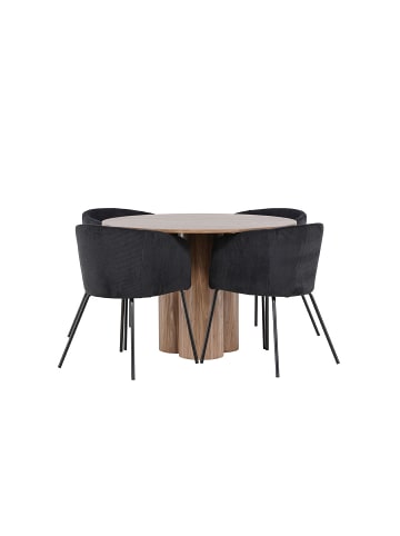 ebuy24 Essgruppe Olivia (5-teilig) Marron 110 x 110 cm