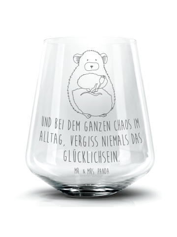 Mr. & Mrs. Panda Rocks Glas Chinchilla Blume mit Spruch in Transparent