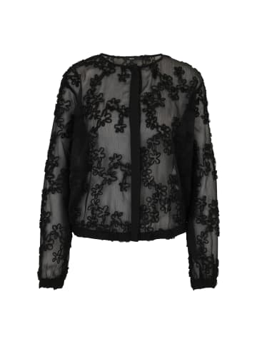 Zero  Chiffonbluse mit Blumenmuster in Black Beauty