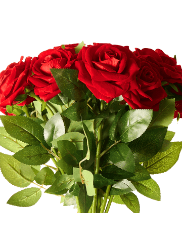Beliani Künstlicher Blumenstrauß MAFRA in Rot/Grün - (W) 30 x (H) 60 x (L) 30 cm