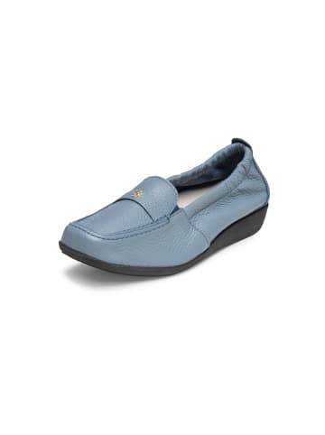 VITAFORM Hirschleder Mokassins in graublau
