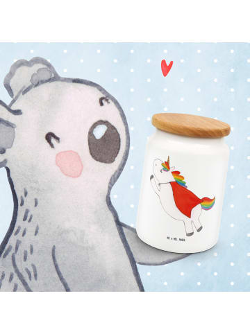 Mr. & Mrs. Panda keramikdose Einhorn Geburtstag ohne Spruch in Weiß