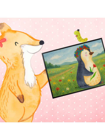 Mr. & Mrs. Panda schreibtischunterlage Pinguin Blumen Design ohn... in Weiß