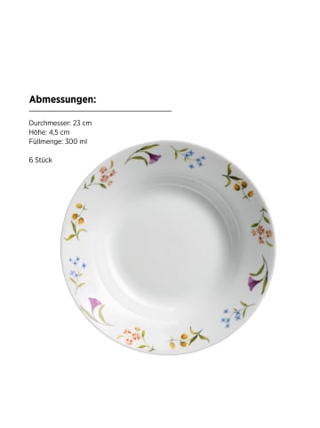 Mäser Teller-Set, Porzellan Zosma in Weiß