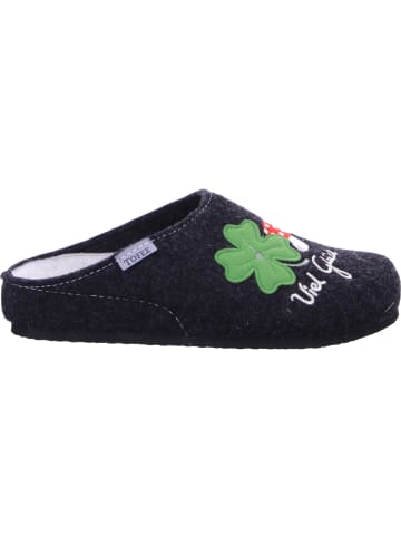 Tofee Pantoffel in schwarz