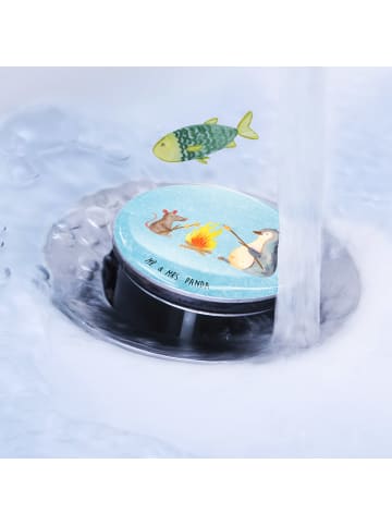 Mr. & Mrs. Panda Waschbecken-Stopfen Pinguin Lagerfeuer ohne Spruch in Eisblau