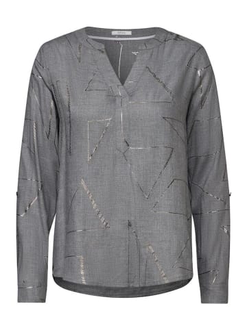 Cecil Langarmbluse in platinum grey mel.