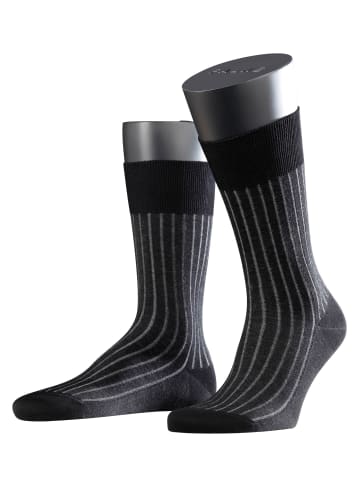 Falke Socken Shadow in Anthra/hellgrau gestreift