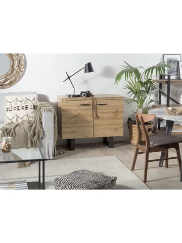 Beliani Sideboard TIMBER in Braun/Grau - (W) 94 x (H) 79 x (L) 42 cm
