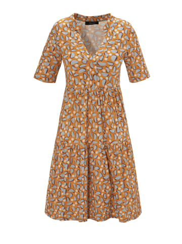 Aniston CASUAL Sommerkleid in orange-sand-hellblau-weinrot