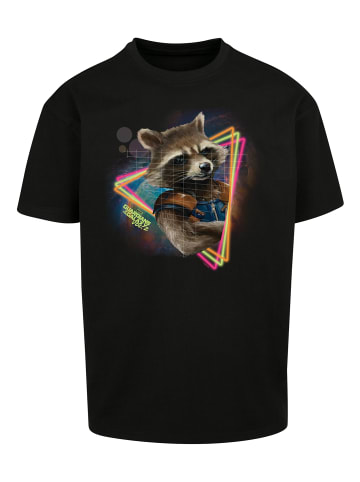F4NT4STIC Heavy Oversize T-Shirt Marvel Guardians of the Galaxy Neon Rocket in schwarz