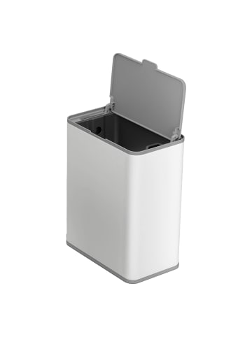 SONGMICS Mülleimer Parri in Weiß - (B)15.2 x (H)32 x (T)25.8 cm - 8 L
