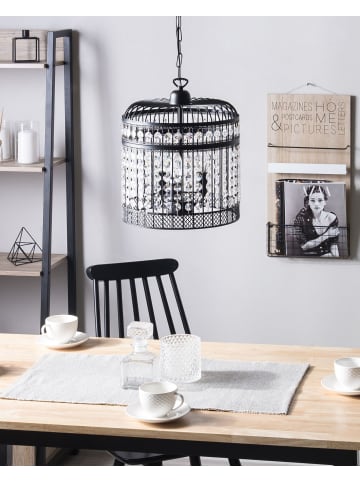Beliani Pendelleuchten CELON in Schwarz/Transparent - (W) 30 x (H) 75 x (L) 30 cm