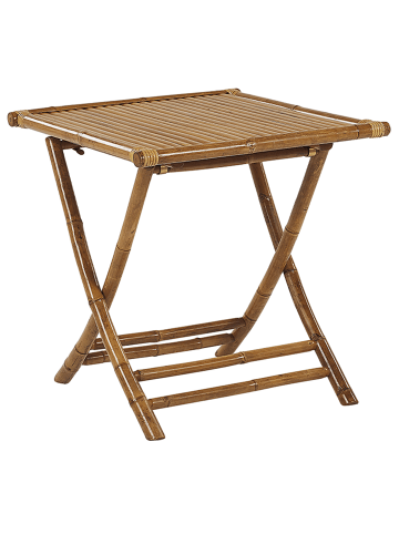 Beliani Outdoor Bistrotisch MOLISE in Braun - (W) 70 x (H) 73 x (L) 70 cm