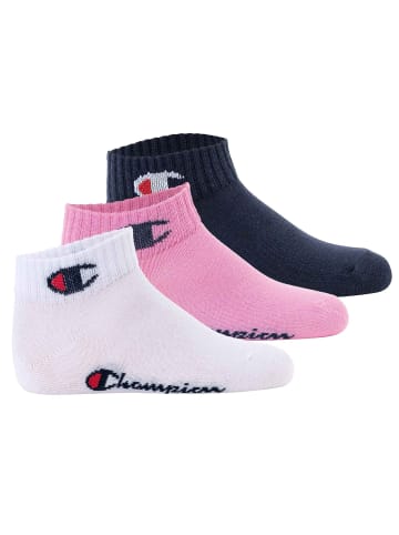 Champion Socken 3er Pack in Pink/Weiß/Blau
