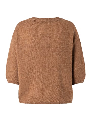 More & More zeitloser, weiter Pullover, längerer Halbarm in espresso brown