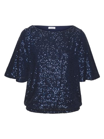 LASCANA Paillettenshirt in dunkelblau