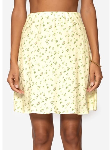 SASSYCLASSY Rock mit floralem Print in Gelb