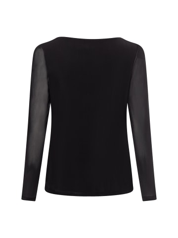 comma Langarmshirt in schwarz
