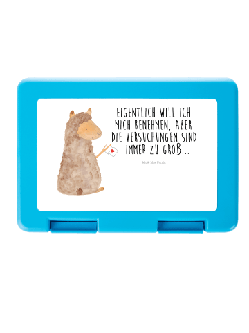 Mr. & Mrs. Panda Aufbewahrungsbox Alpaka Fahne mit Spruch in Weiß