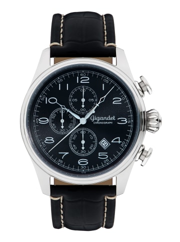 Gigandet Quarzuhr Chronograph "TIMELESS" in Schwarz/Silber