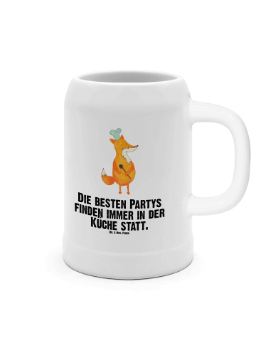 Mr. & Mrs. Panda Krug Fuchs Koch mit Spruch in Weiß