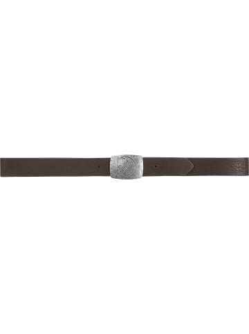 FJÄLLRÄVEN Ledergürtel Murena Silver Belt in Mocca