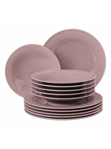 Seltmann Weiden 12er Set Tafelservice Beat Color Glaze in Altrosa