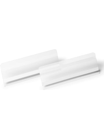 Durable Etikettentasche 1/2 A5 quer selbstklebend HardCover transparent Packung mit 10 Stück