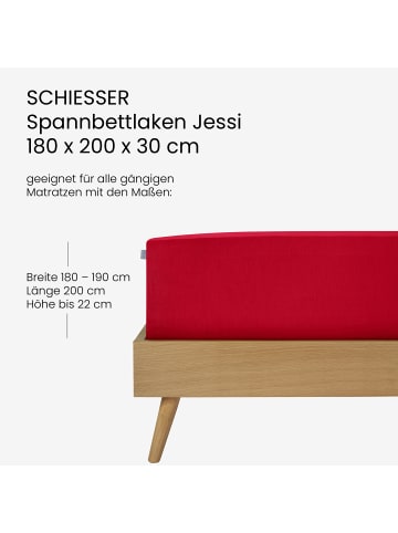 Schiesser Edel-Jersey Spannbettlaken Jessi in Rot