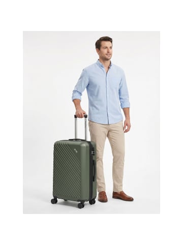 Check.In Paradise 2.0 4 Rollen Trolley M 68 cm mit Dehnfalte olive