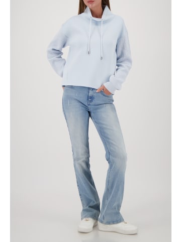 monari Sweatshirt mit gestrickten Ärmeln in Ice Blue