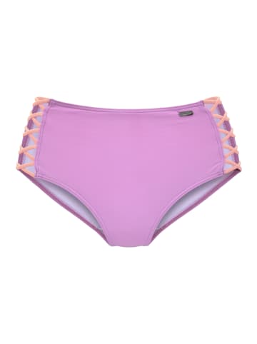 Venice Beach Highwaist-Bikini-Hose in lila