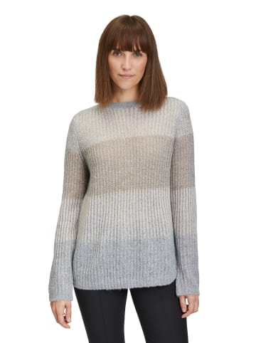 Betty Barclay Strickpullover mit U-Boot-Ausschnitt in Patch Beige/Grey