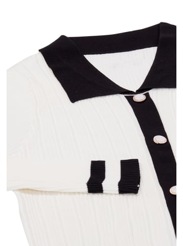 CHANI Damen Strickpullover in Wollweiss Schwarz