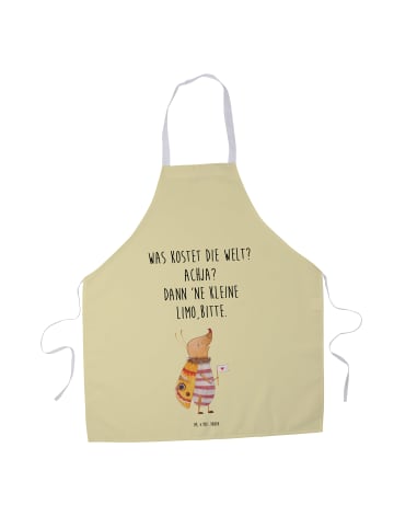 Mr. & Mrs. Panda Schürze Nachtfalter Fähnchen mit Spruch in Gelb Pastell
